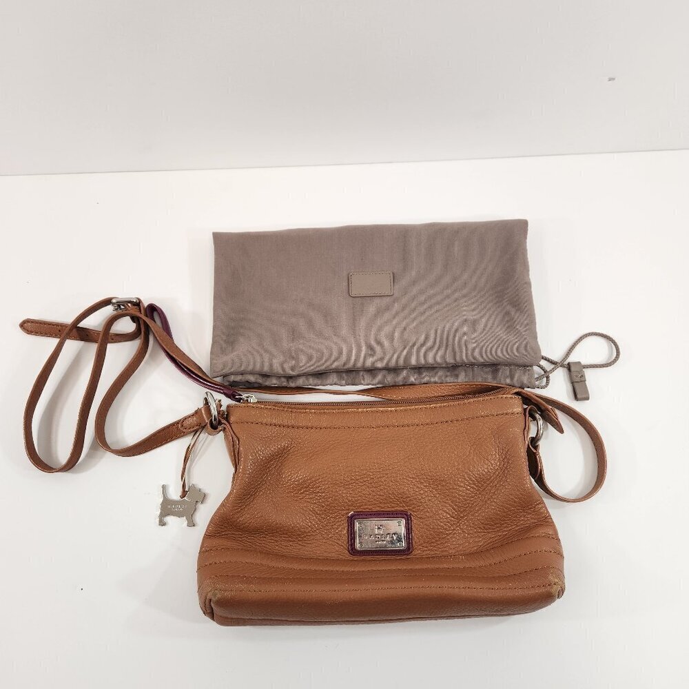Radley London Brown Leather Crossbody Purse w/ Dust Bag